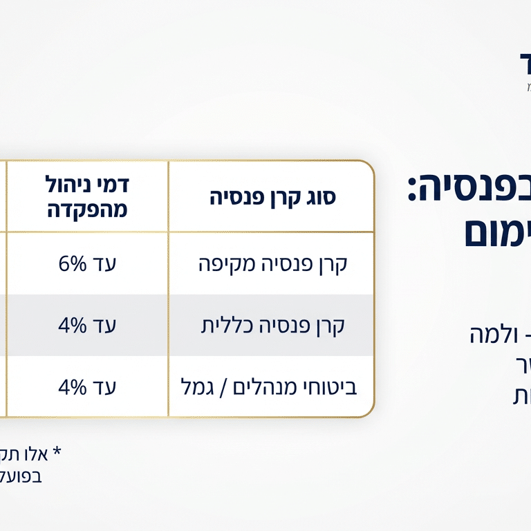 מה המקסימום החוקי של דמי ניהול בפנסיה - ארנפלד ביטוחים